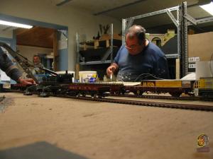 La pose du ballast.